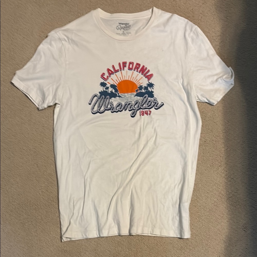 Wrangler White Graphic T-Shirt for Men